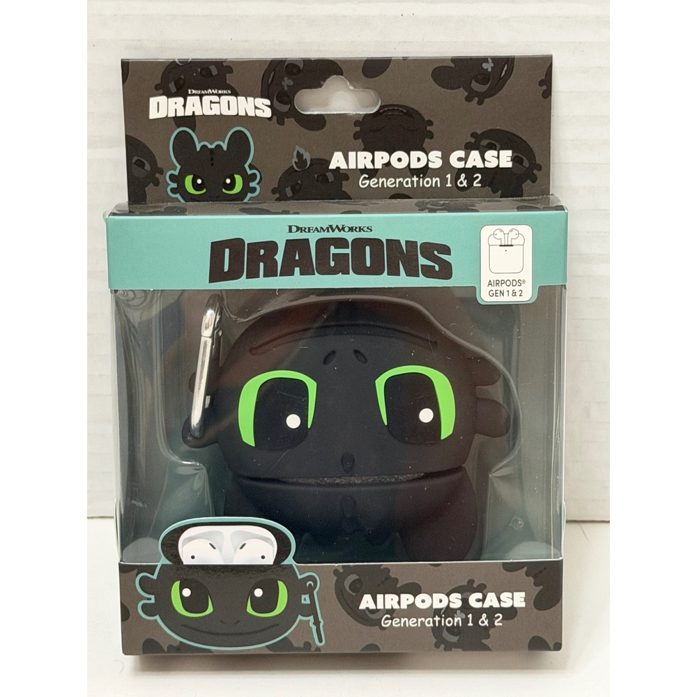 DreamWorks Dragons Toothless AirPods‎ Case Gen 1 & 2 Silicone Cover Night Fury